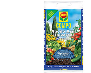 Abono azul para todas las plantas del jardín